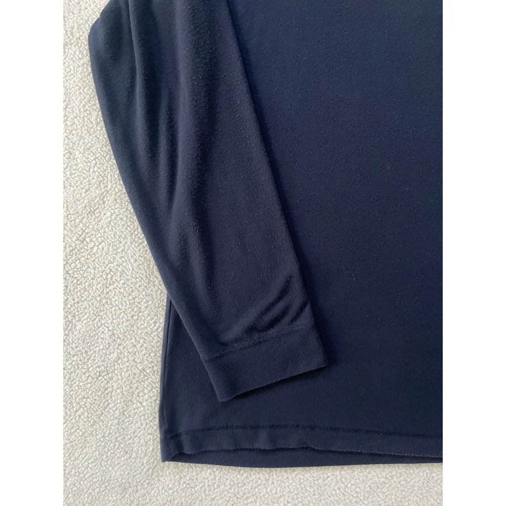Polo Ralph Lauren Mens L Sleepwear Henley Navy‎ Blue Modal Spandex Long Sleeve